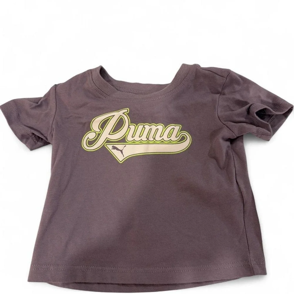 Puma Baby Boys 3-Piece Tracksuit Set Gray Purple Lime Green 0-3M PGF24-11425
